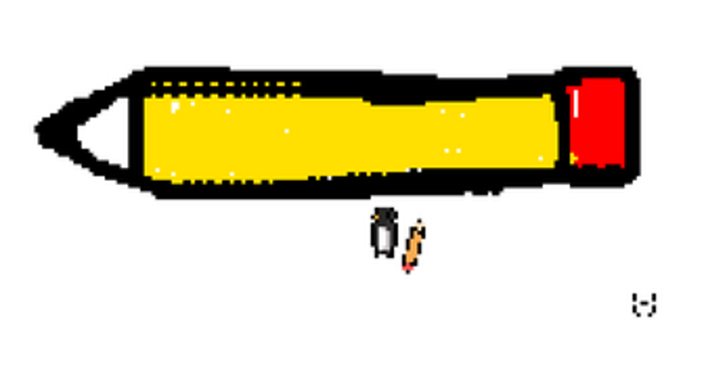 Pencil Penguin Image