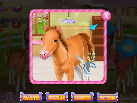 Horse and pony caring game screenshot