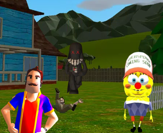 Mr. Night with Friends Basketball Player and Galactic Soldier Neighbor Image