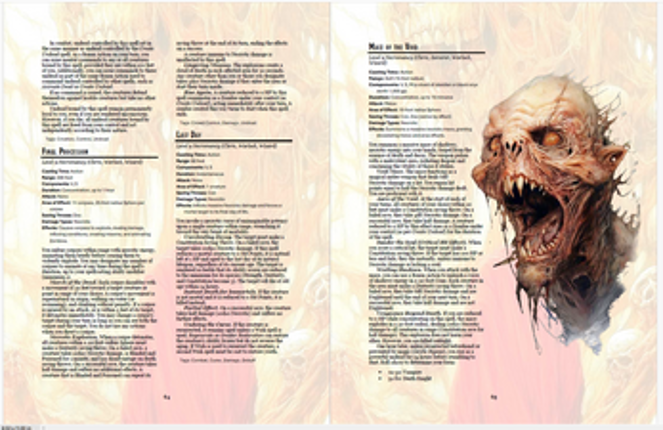 Necromancer’s Grimoire (5e PDF) – 100+ Spells + Subclass | Undead Magic for DnD screenshot