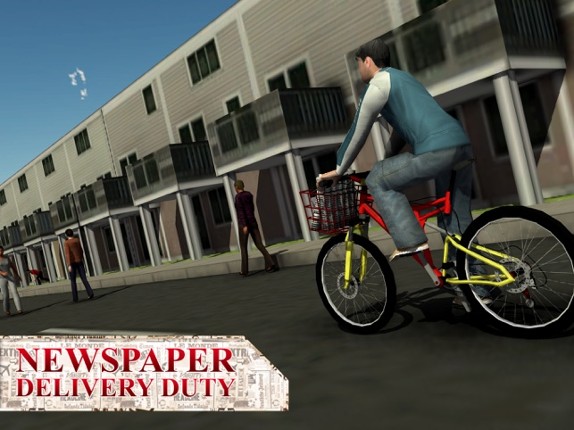 Newspaper Delivery Boy &amp; bike ride game Image