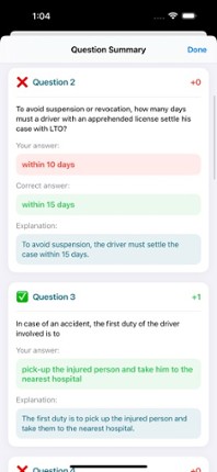 LTO Driver's Exam Reviewer screenshot