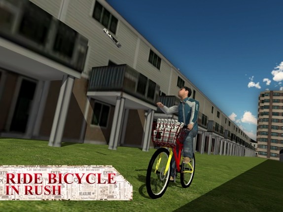 Newspaper Delivery Boy &amp; bike ride game Image