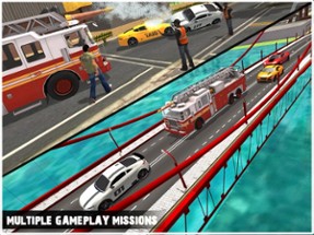 Emergency Rescue Operations - Fire Truck Driving Image