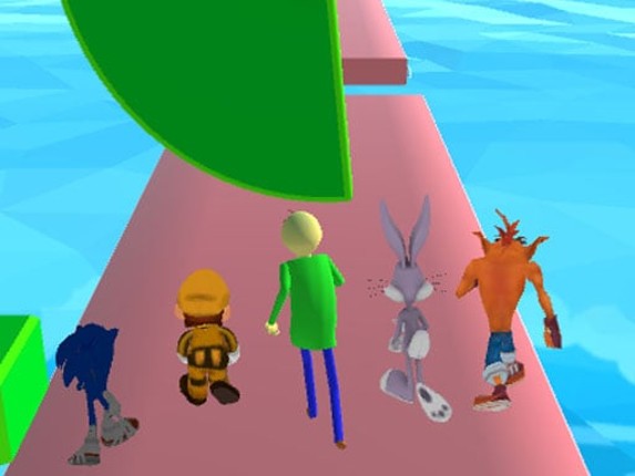 Fun Race 3D - baldi's basics Game Cover