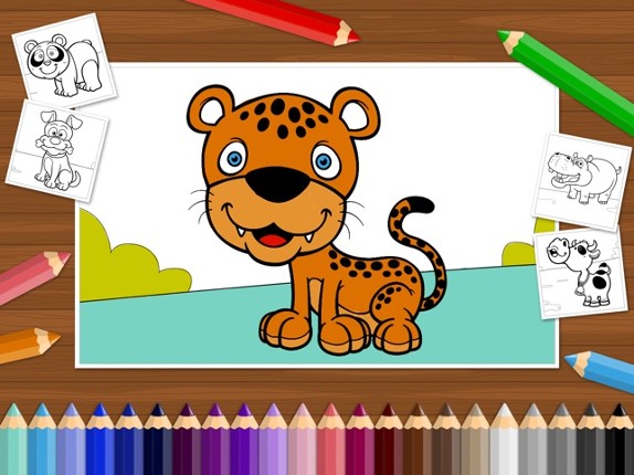 Funny Animals - Coloring Book for Little Boys, Little Girls and Kids - Free Game screenshot