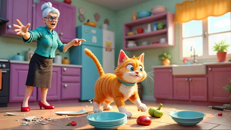 Cat Chaos: Granny House screenshot