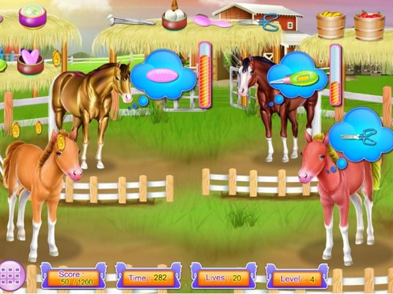 Horse and pony caring game screenshot
