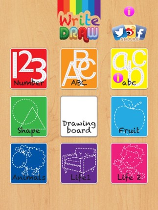 Write Draw Free for iPad - Learning Writing, Drawing, Fill Color &amp; Words screenshot