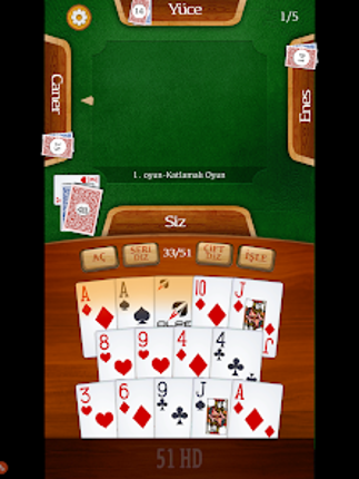 51 HD Kağıt Okey Oyunu screenshot