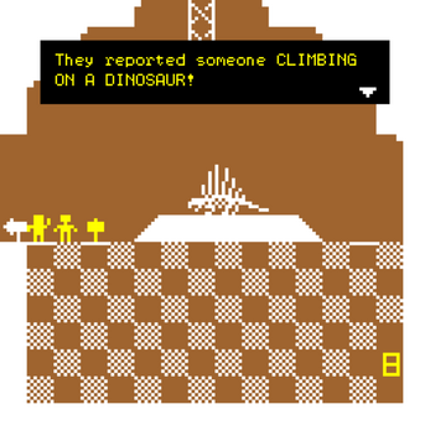 Please Do Not Climb on the Dinosaurs Image