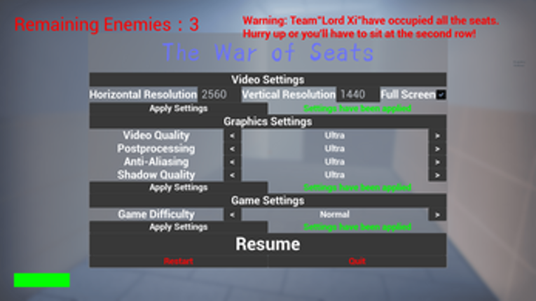 The War of Seats screenshot