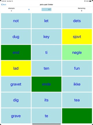 PickAPair Danish - English screenshot