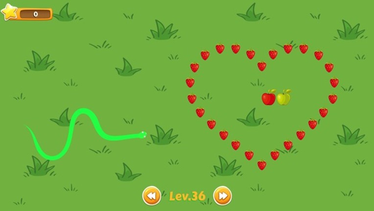 Snake Painter - Draw a movable snake to eat fruits screenshot