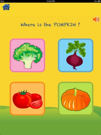 First Step - Fun and Educational Game for Toddlers, Pre Schoolers and Kids to teach about Fruits, Vegetables, Colors, and Shapes ( 1,2,3,4 and 5 Years Old ) screenshot