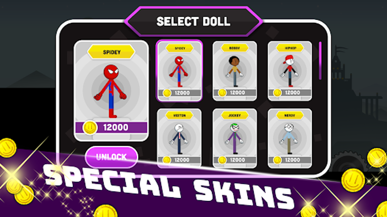 Ragdoll Dismount: Stickman Fly Image