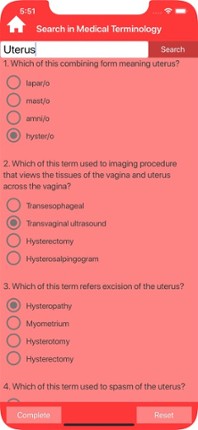Gynaecology Medical Terms Quiz Image