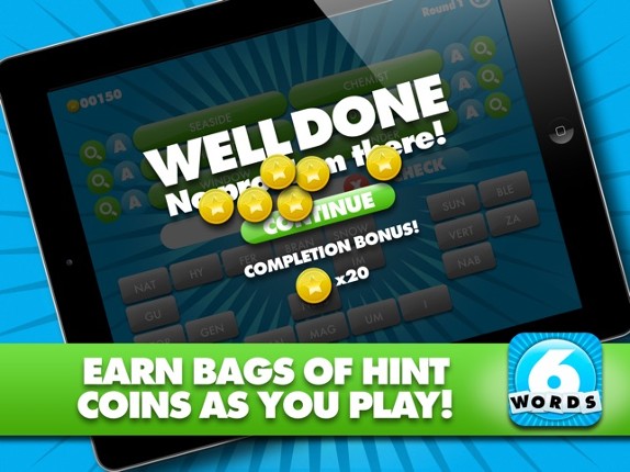 Just 6 Words HD - Use the syllables and build the words screenshot