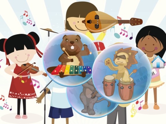 Music Bubbles for Toddlers and Kids : Musical Instruments and sounds ! FREE screenshot