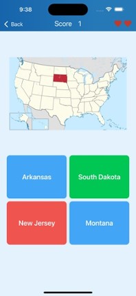 50 US states - Quiz screenshot