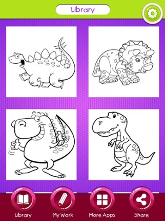 Dinosaur Coloring Book Pages screenshot