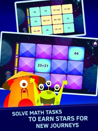 Math Matching Game. Space Math qiuz screenshot