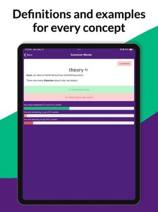 TOEFL Flashcards - Vocabulary screenshot