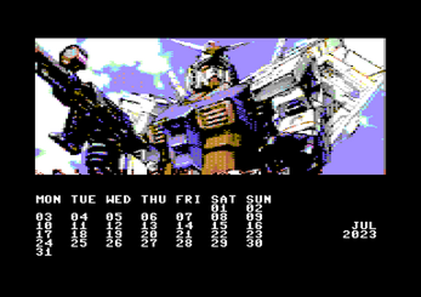 Big Mecha C64 2023 Calendar Image