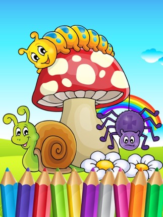 Butterfly Fairy and Bugs Coloring Book Drawing for Kid Games screenshot