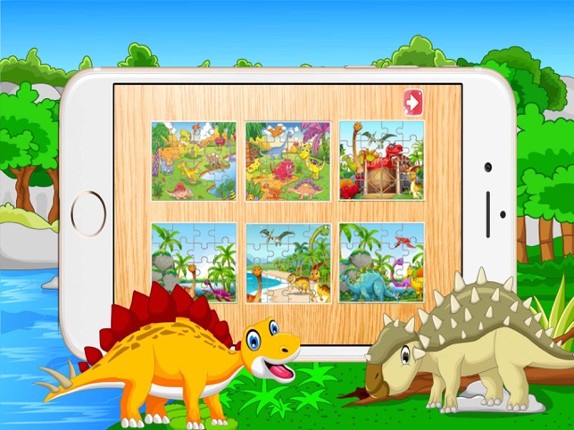 Dinosaur Jigsaw Puzzle Toddler Kids Dino Game Free screenshot