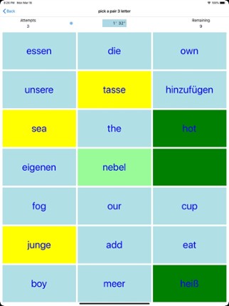PickAPair German - English screenshot