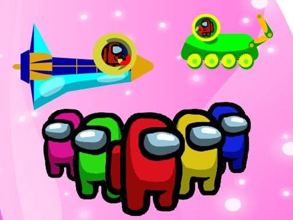 Among Us Space Colorfull - Pin Pull Game Image