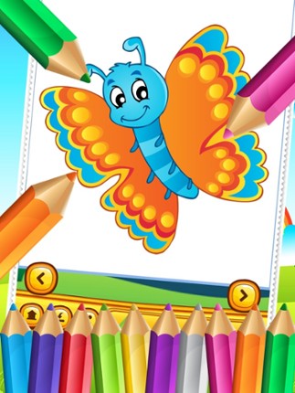 Butterfly Fairy and Bugs Coloring Book Drawing for Kid Games screenshot