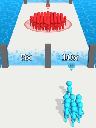 Crowd Runners 3D Image