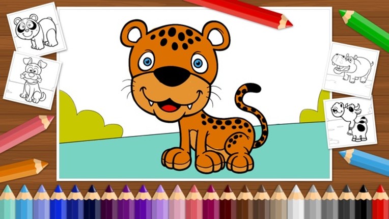 Funny Animals - Coloring Book for Little Boys, Little Girls and Kids - Free Game screenshot