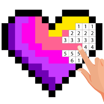 Pixel Art Color by number Game Image