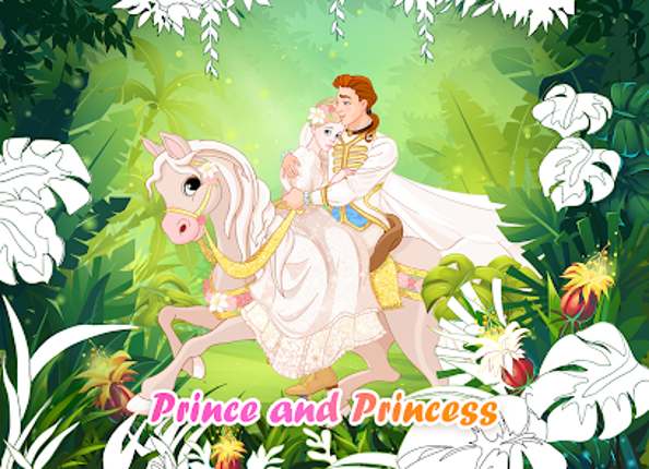 Princess Color by Number Game screenshot