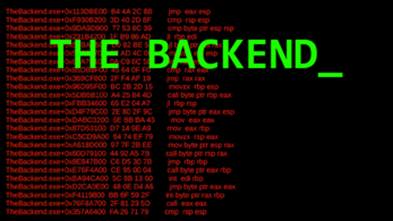 The Backend screenshot