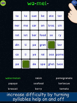 Syllable Word Search - School screenshot