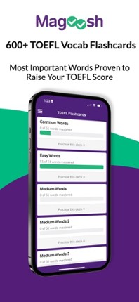 TOEFL Flashcards - Vocabulary screenshot
