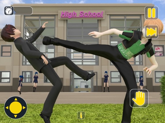 Anime High School Girl Love 3D Image