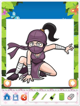 Coloring Book Cute Ninja Colorings Pages - pattern educational learning games for toddler &amp; kids Image