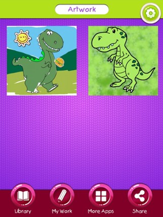 Dinosaur Coloring Book Pages screenshot