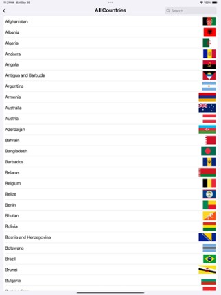 Flags and Countries screenshot