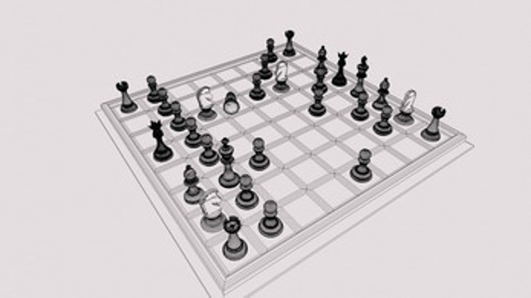 3D metal complete chess set model Image