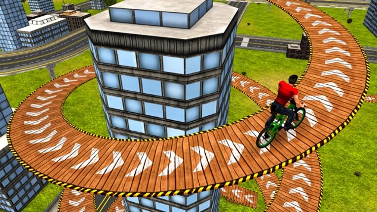 Rooftop BMX Bicycle Stunt Rider - Cycle Simulation screenshot