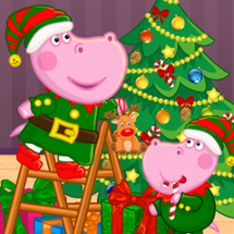 Santa Hippo: Christmas Eve Image