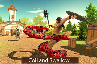 Wild Anaconda Snake Battle Image