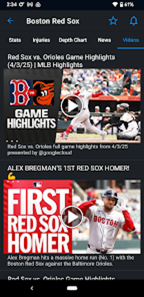 Sports Alerts - MLB edition screenshot