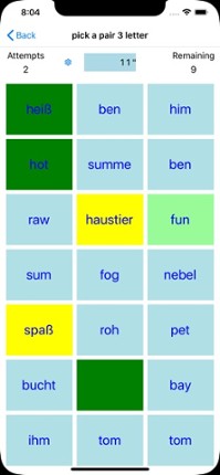 PickAPair German - English screenshot